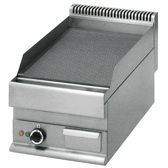 Elektro-Grillplatte, Tischmodell, verchromt, glatt