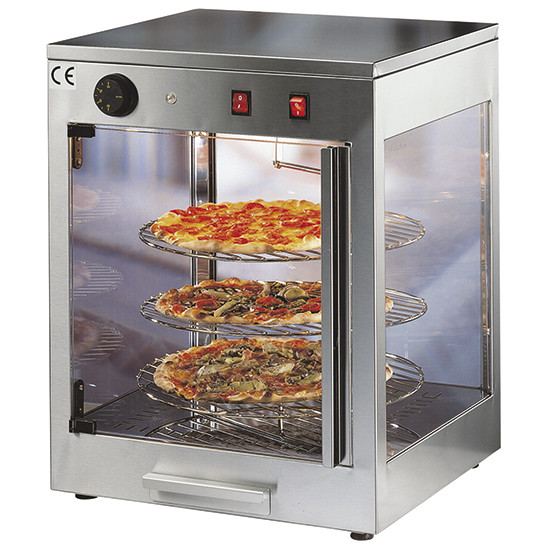 heiße Theke für Pizzen, 3 Ebenen, Ø 380 mm