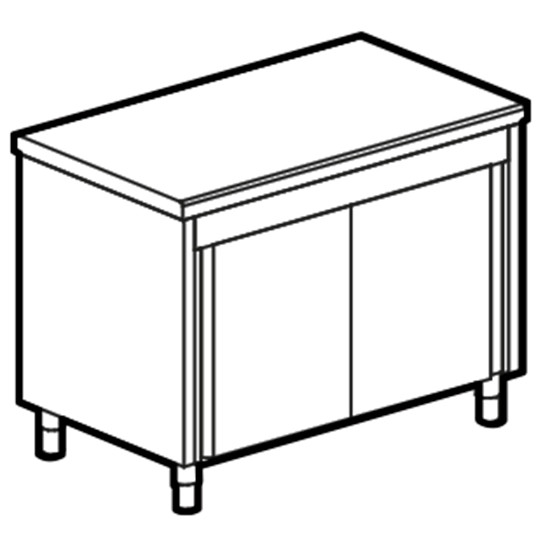 Neutralelement auf geschlossenem Schrank, B=800 mm, 2x GN 1/1