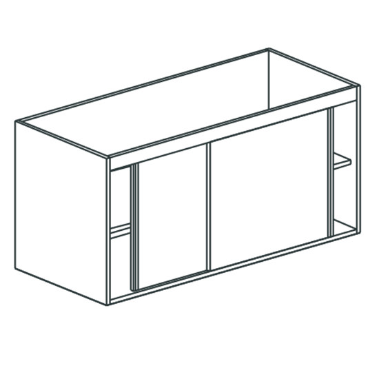 Arbeitsschrank, mit Schiebetüren, mit Zwischenboden, 1500x700 mm