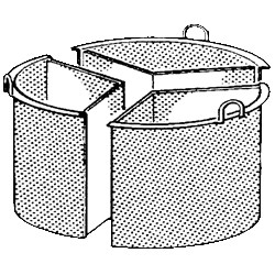 Korb 3 Bereiche, 150 Liter