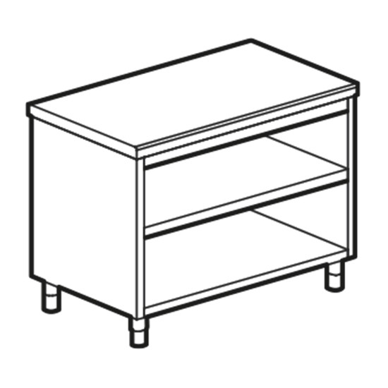 Neutralelement auf offenem Schrank, B=2000 mm, 5x GN 1/1