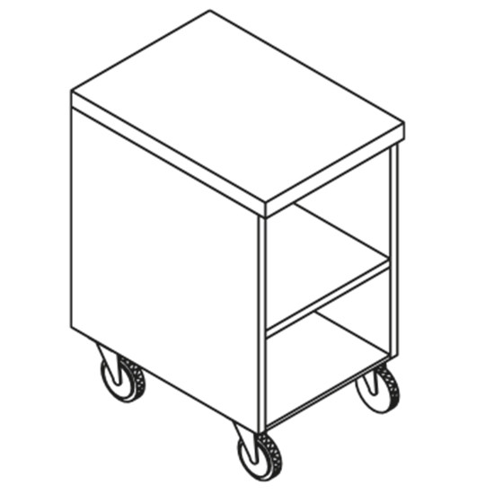 offener Schrank, auf Rädern, 800x600 mm