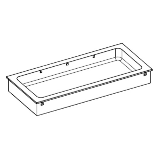 isolierte neutrale Einbau-Wanne, H=110 mm, 4x GN 1/1