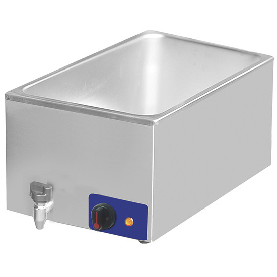 Elektro-Bain Marie mit Ablasshahn, Tischmodell, 1 Becken GN H=160 mm