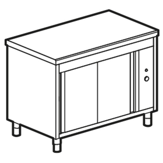 Neutralelement auf Wärmeschrank, B=1200 mm, 3x GN 1/1