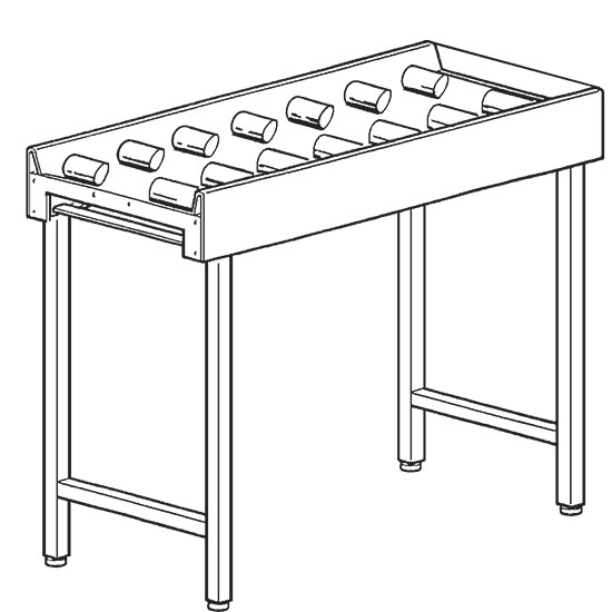 Rolltisch gerade, B=2100 mm