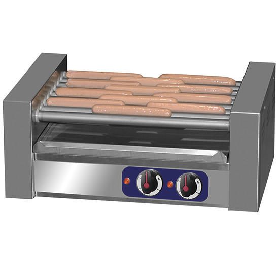 Hot Dog Rollengrill mit 9 beheizten Rollen